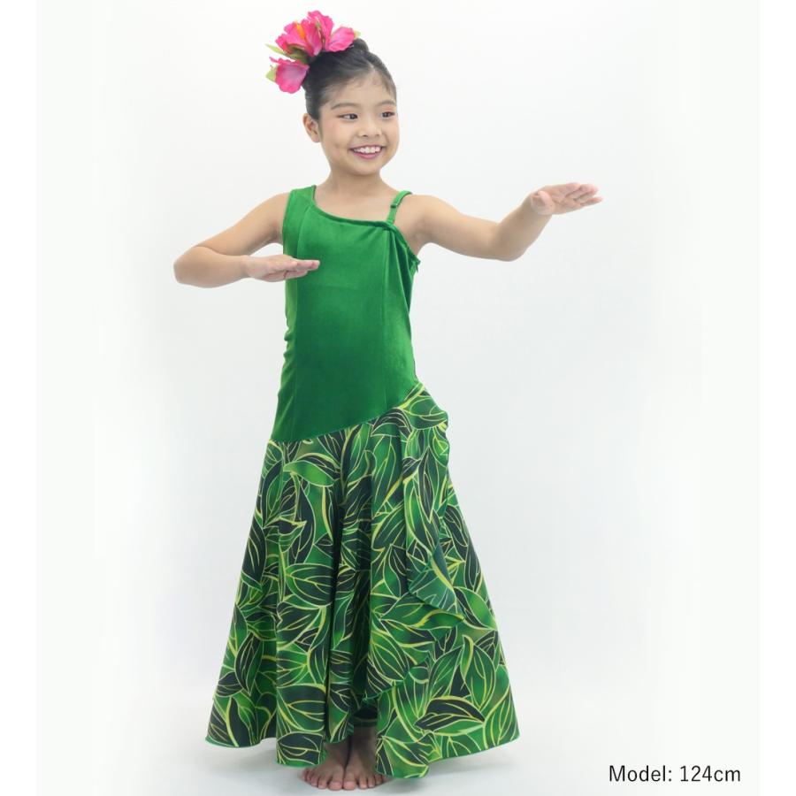 フラドレス ケイキ [120・140] ワンショルダー ノースリーブ ロング丈 ティーリーフ グリーン  Jp144dgr |  | 01