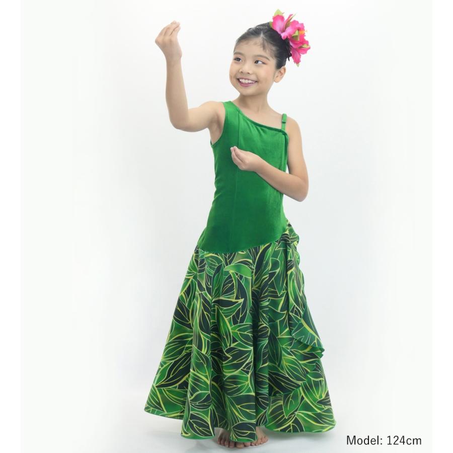 フラドレス ケイキ [120・140] ワンショルダー ノースリーブ ロング丈 ティーリーフ グリーン  Jp144dgr |  | 02