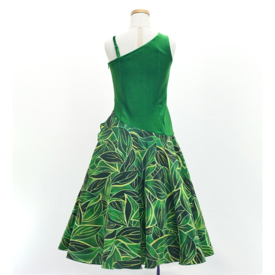 フラドレス ケイキ [120・140] ワンショルダー ノースリーブ ロング丈 ティーリーフ グリーン  Jp144dgr |  | 04