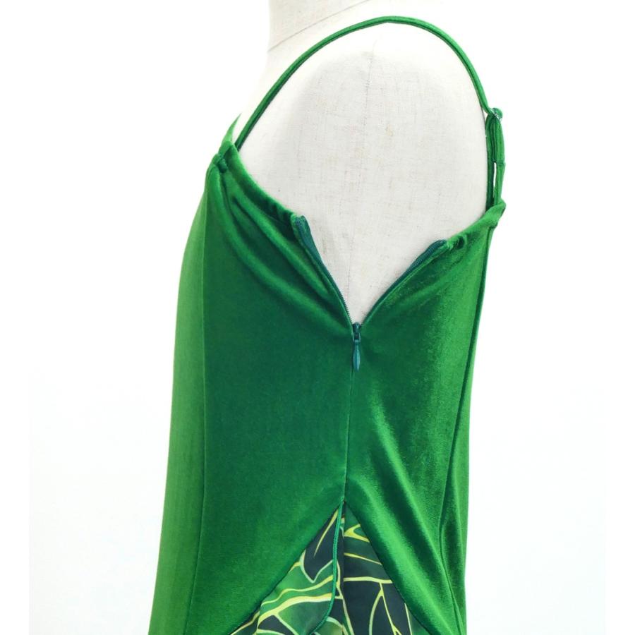 フラドレス ケイキ [120・140] ワンショルダー ノースリーブ ロング丈 ティーリーフ グリーン  Jp144dgr |  | 06