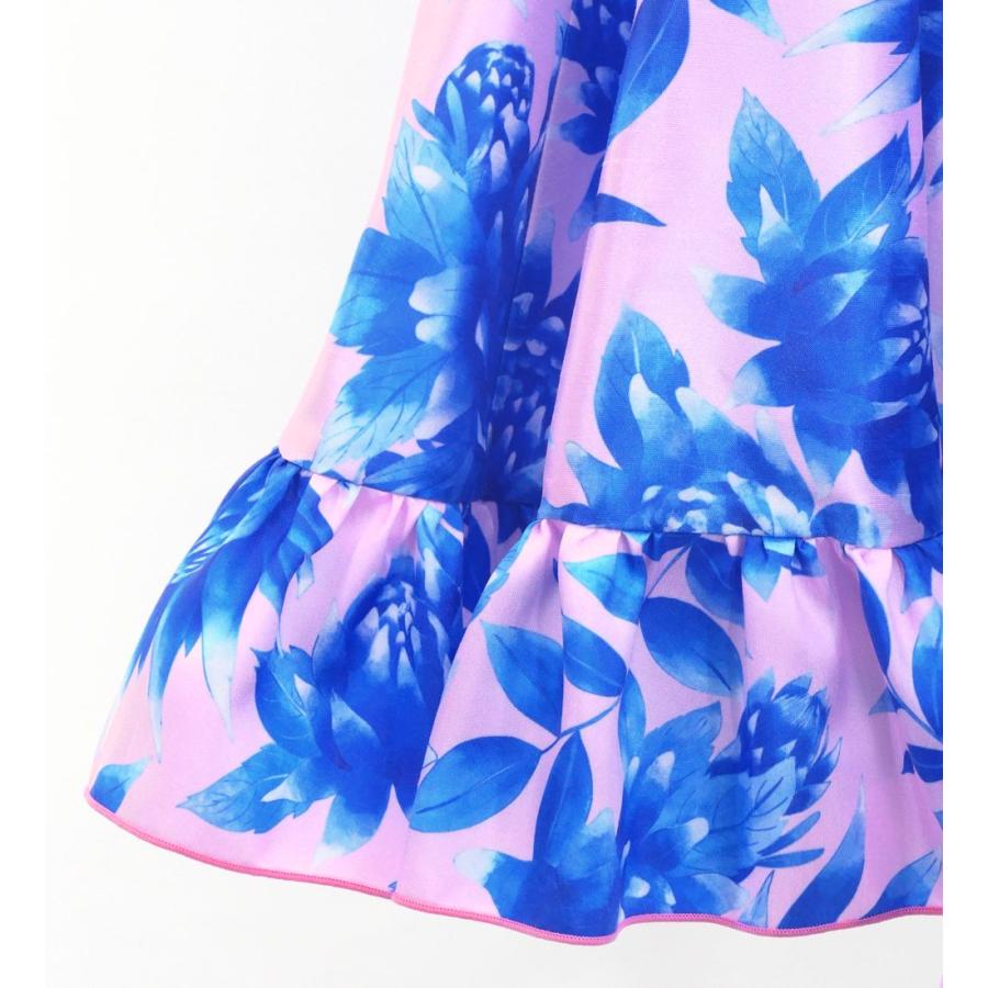 フラダンス ケイキ フリル ロングサーキュラースカート シャンタン プロテア ピンク×ブルー 120・140サイズ Jp146 |  | 06