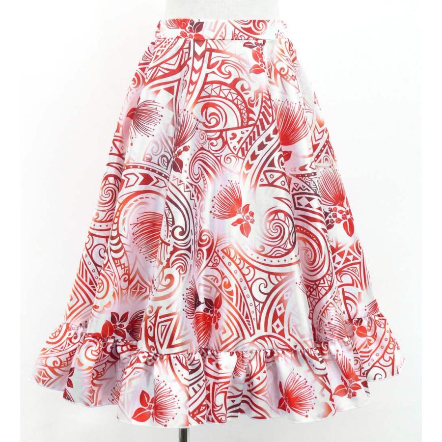 フラダンス ケイキ フリル ロングサーキュラースカート シャンタン レフア ホワイト 120・140サイズ Jp147 |  | 03