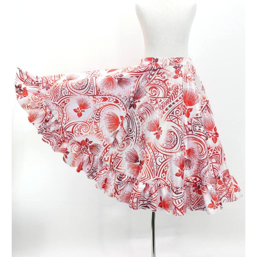 フラダンス ケイキ フリル ロングサーキュラースカート シャンタン レフア ホワイト 120・140サイズ Jp147 |  | 04