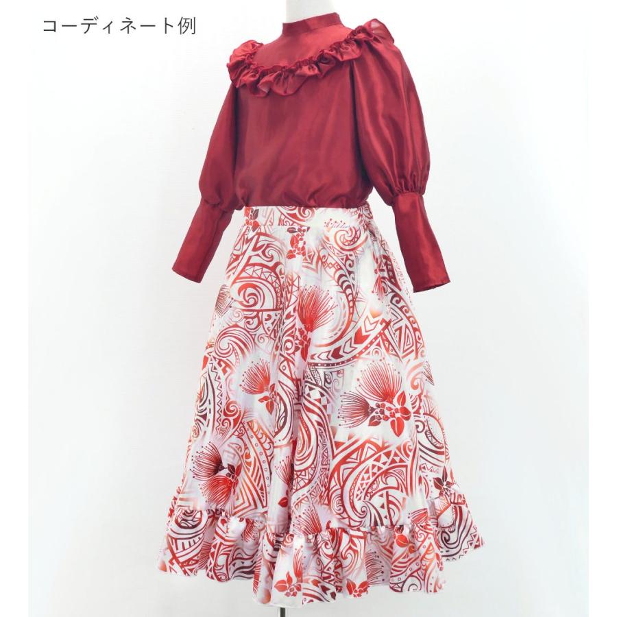 フラダンス ケイキ フリル ロングサーキュラースカート シャンタン レフア ホワイト 120・140サイズ Jp147 |  | 07