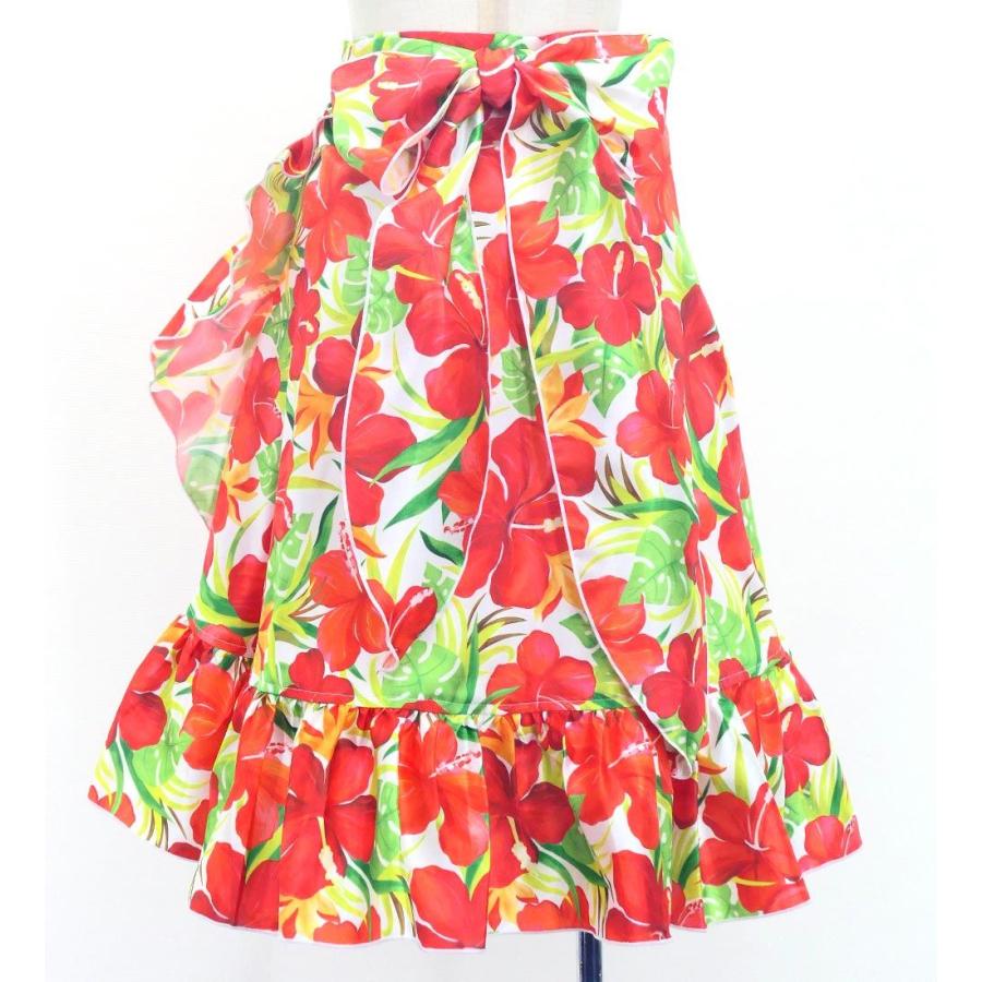 フラダンス ケイキ 巻きスカート シャンタン ハイビスカス ホワイト 120・140サイズ Jp149 |  | 04