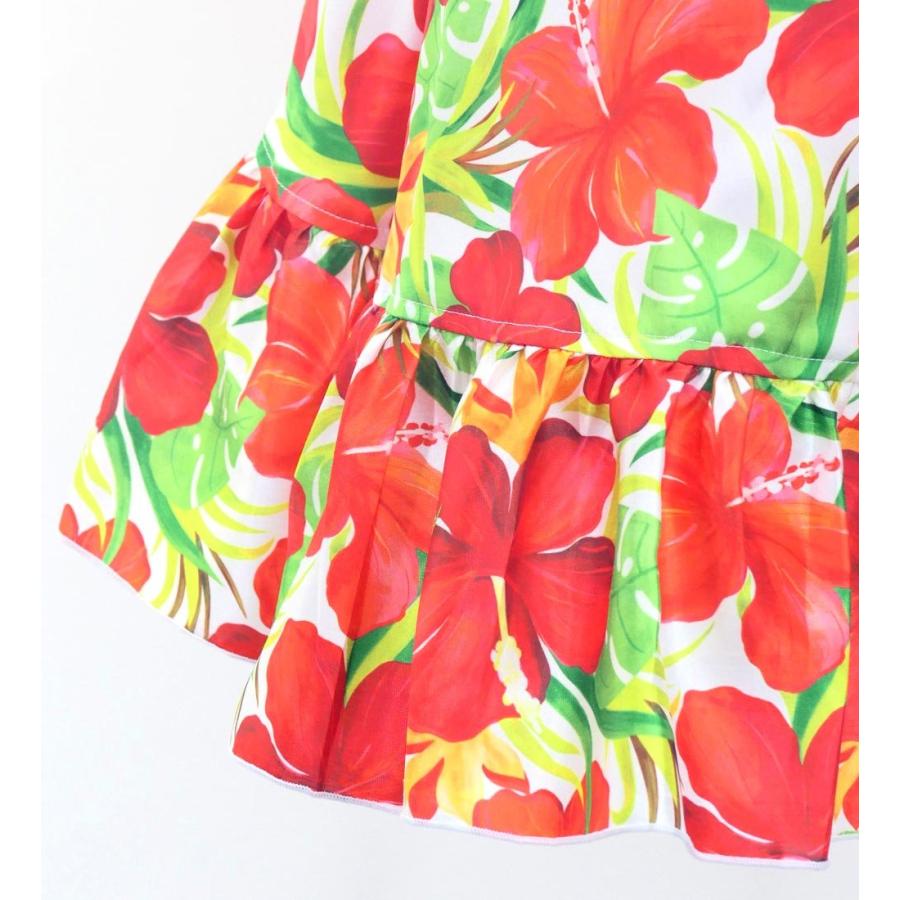 フラダンス ケイキ 巻きスカート シャンタン ハイビスカス ホワイト 120・140サイズ Jp149 |  | 06