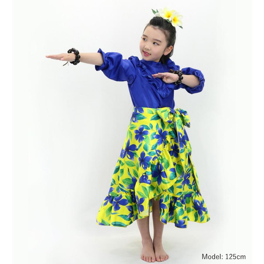 フラダンス ケイキ 巻きスカート シャンタン ハイビスカス イエロー 120・140サイズ Jp150 |  | 01