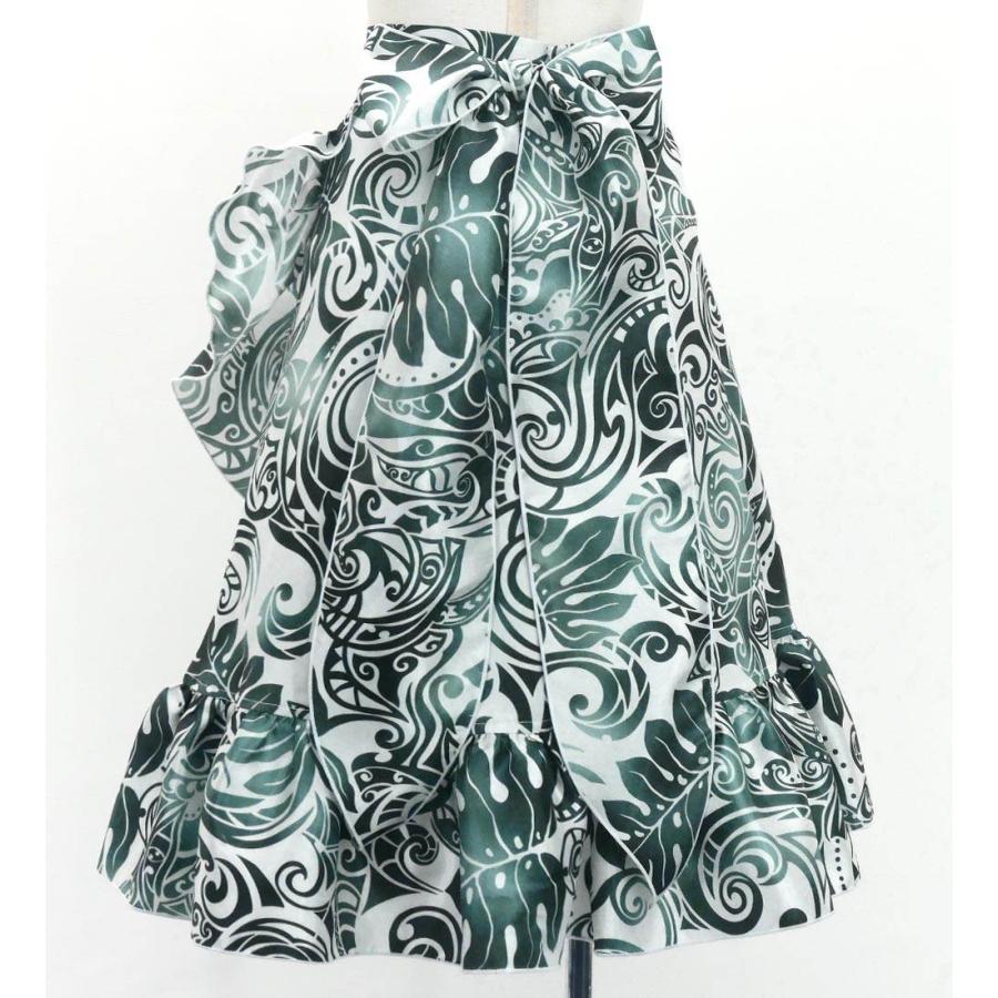 フラダンス ケイキ 巻きスカート シャンタン ホヌ×カヒコ ホワイト×ブラック 120・140サイズ Jp151 |  | 04