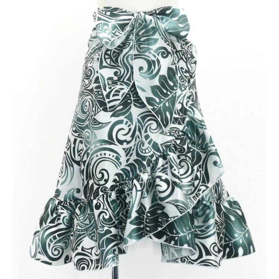 フラダンス ケイキ 巻きスカート シャンタン ホヌ×カヒコ ホワイト×ブラック 120・140サイズ Jp151 |  | 05