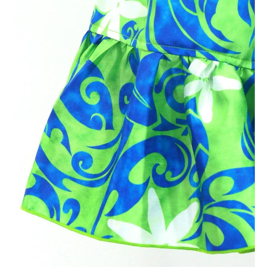 フラダンス ケイキ 巻きスカート シャンタン カヒコ×ティアレ グリーン×ブルー 120・140サイズ Jp152 |  | 06