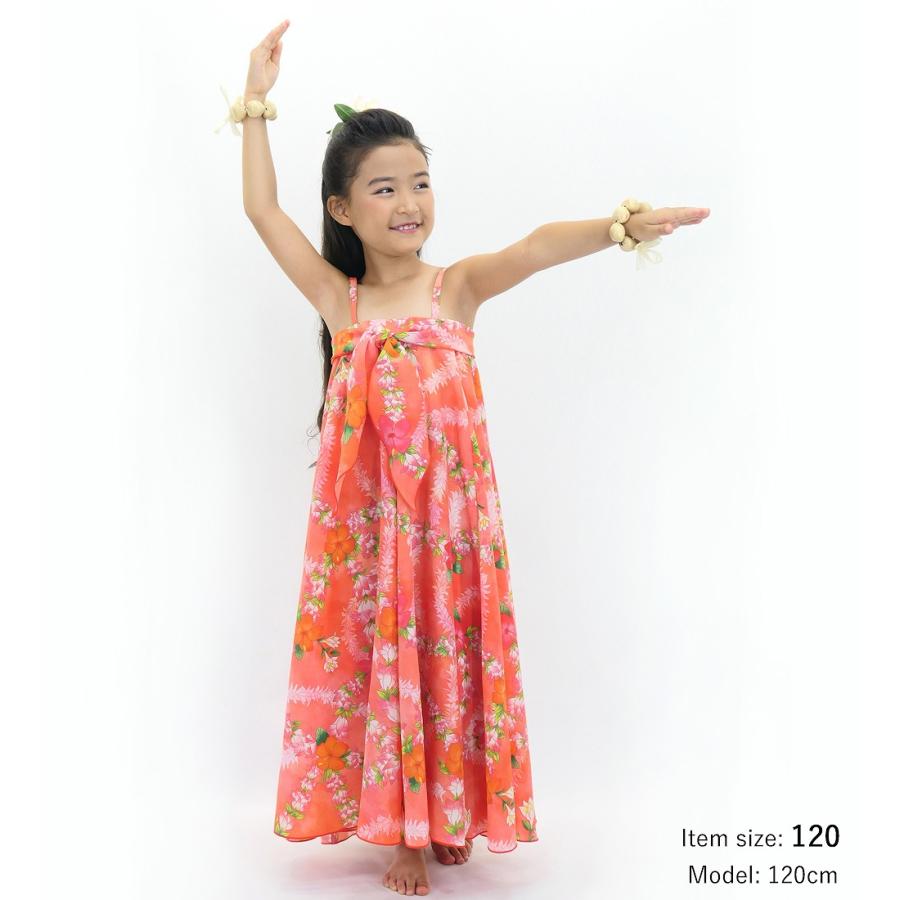 フラドレス ケイキ [120・140] コシボ ベアトップドレス ロング丈 ハイビスカス サーモンピンク Jp167-1 |  | 02