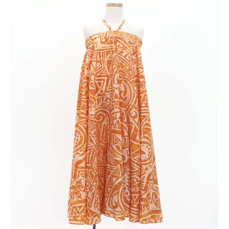 フラドレス ケイキ [120・140] コシボ ベアトップドレス ロング丈 カヒコ ベージュ×ライトオレンジ Jp167-3 |  | 03