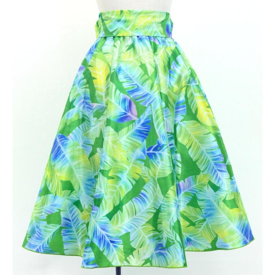 フラダンス ケイキ ロングサーキュラースカート バナナリーフ イエローグリーン 120・140サイズ Jp170-1 |  | 03