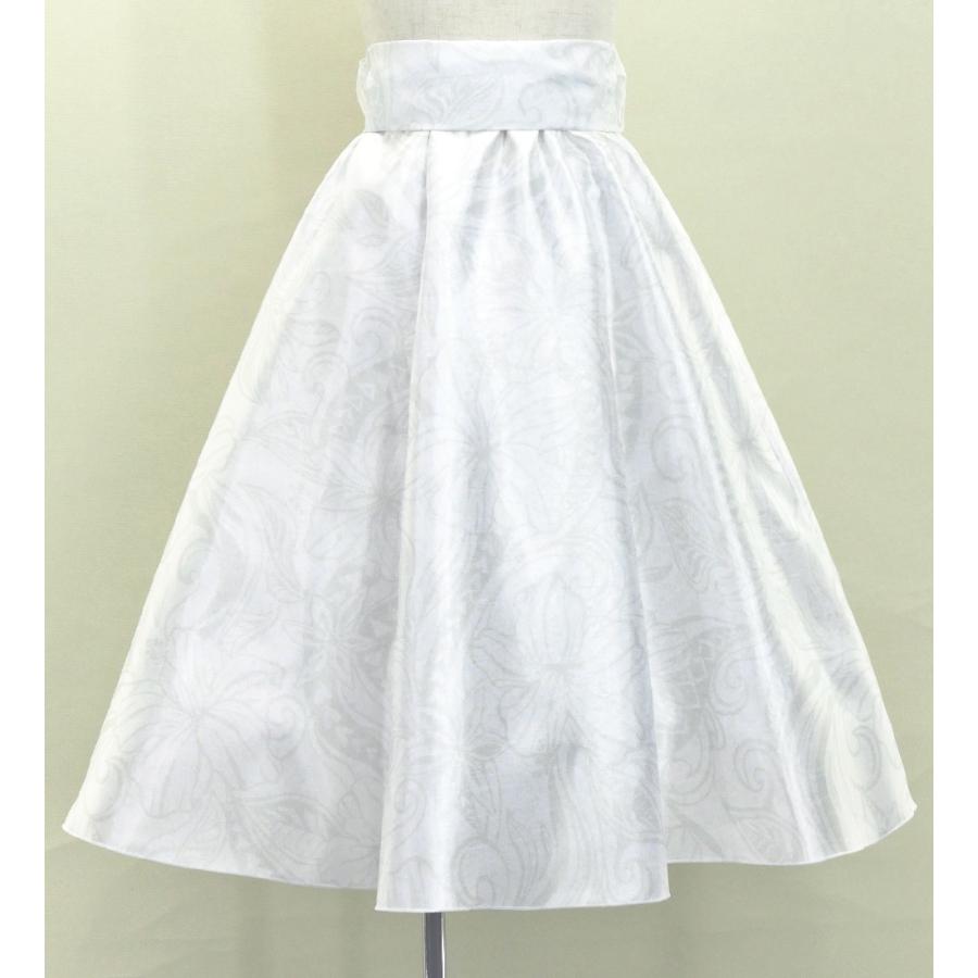 フラダンス ケイキ ロングサーキュラースカート カヒコ×ハイビスカス ホワイト 120・140サイズ Jp170-2 |  | 03