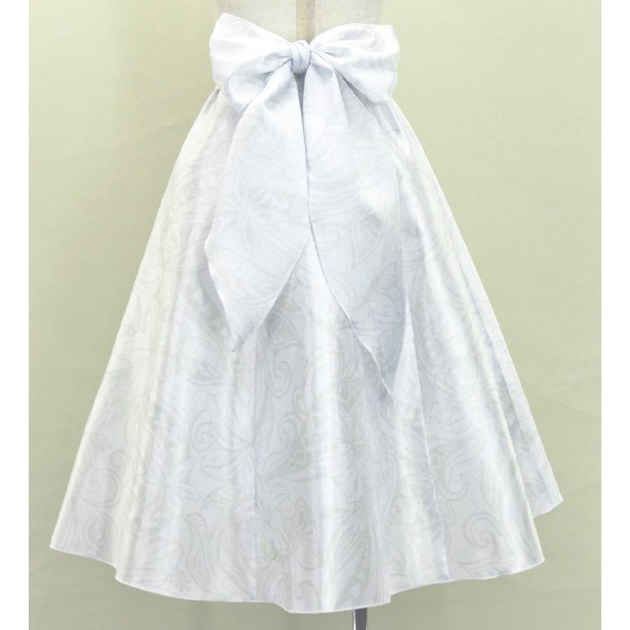 フラダンス ケイキ ロングサーキュラースカート カヒコ×ハイビスカス ホワイト 120・140サイズ Jp170-2 |  | 04