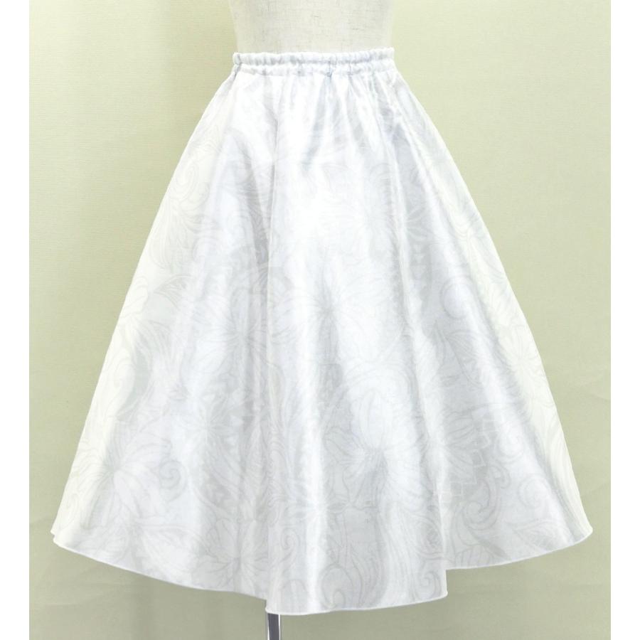 フラダンス ケイキ ロングサーキュラースカート カヒコ×ハイビスカス ホワイト 120・140サイズ Jp170-2 |  | 05