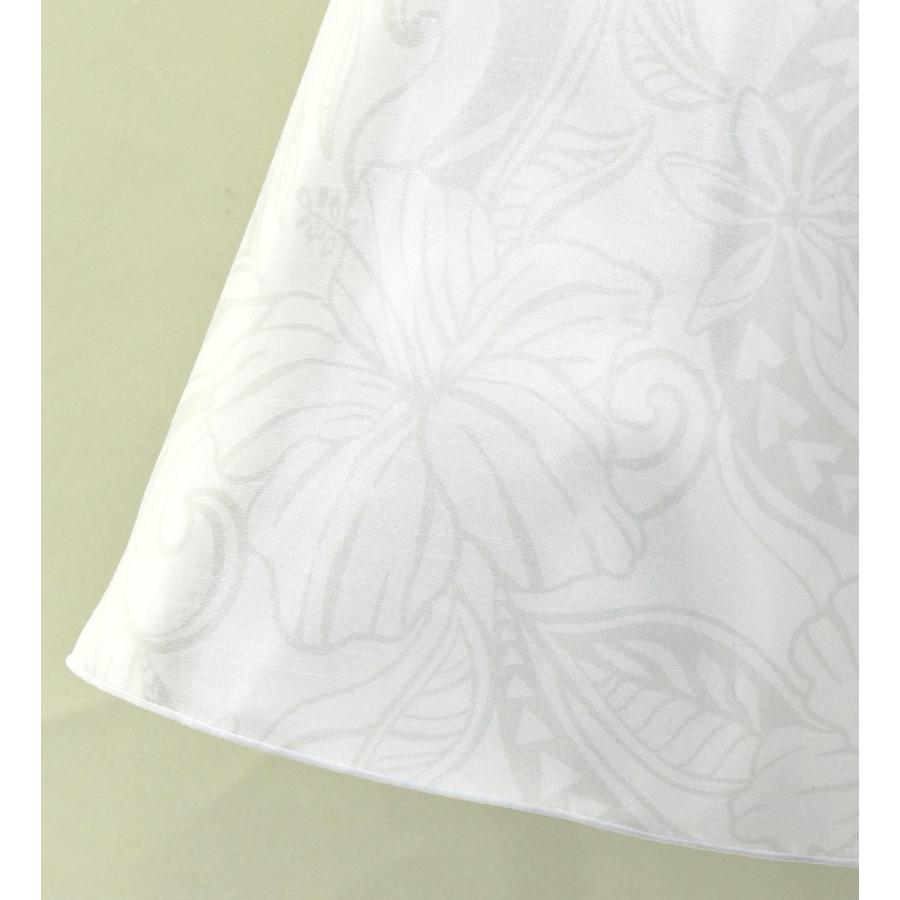 フラダンス ケイキ ロングサーキュラースカート カヒコ×ハイビスカス ホワイト 120・140サイズ Jp170-2 |  | 07