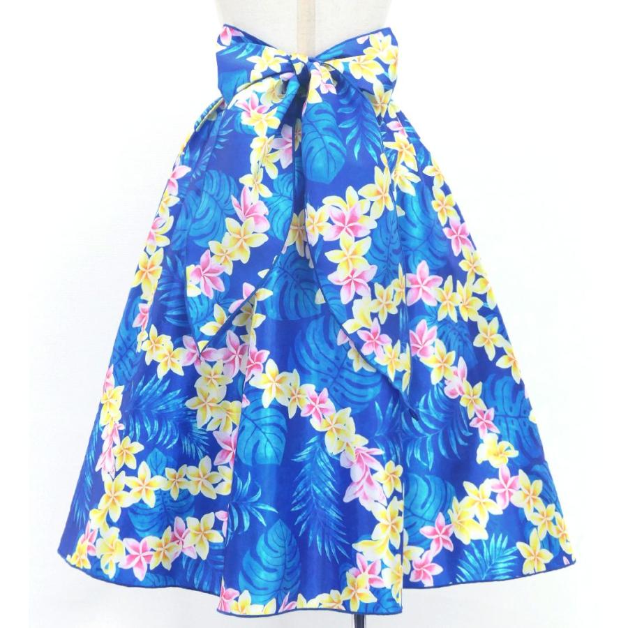フラダンス ケイキ ロングサーキュラースカート プルメリアレイ ブルー 120・140サイズ Jp170-3 |  | 04