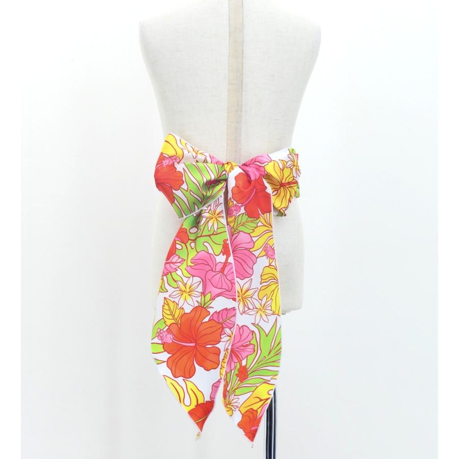 フラダンス ケイキ ロングサーキュラースカート ハイビスカス ホワイト×レッド 120・140サイズ Jp170-4 |  | 06