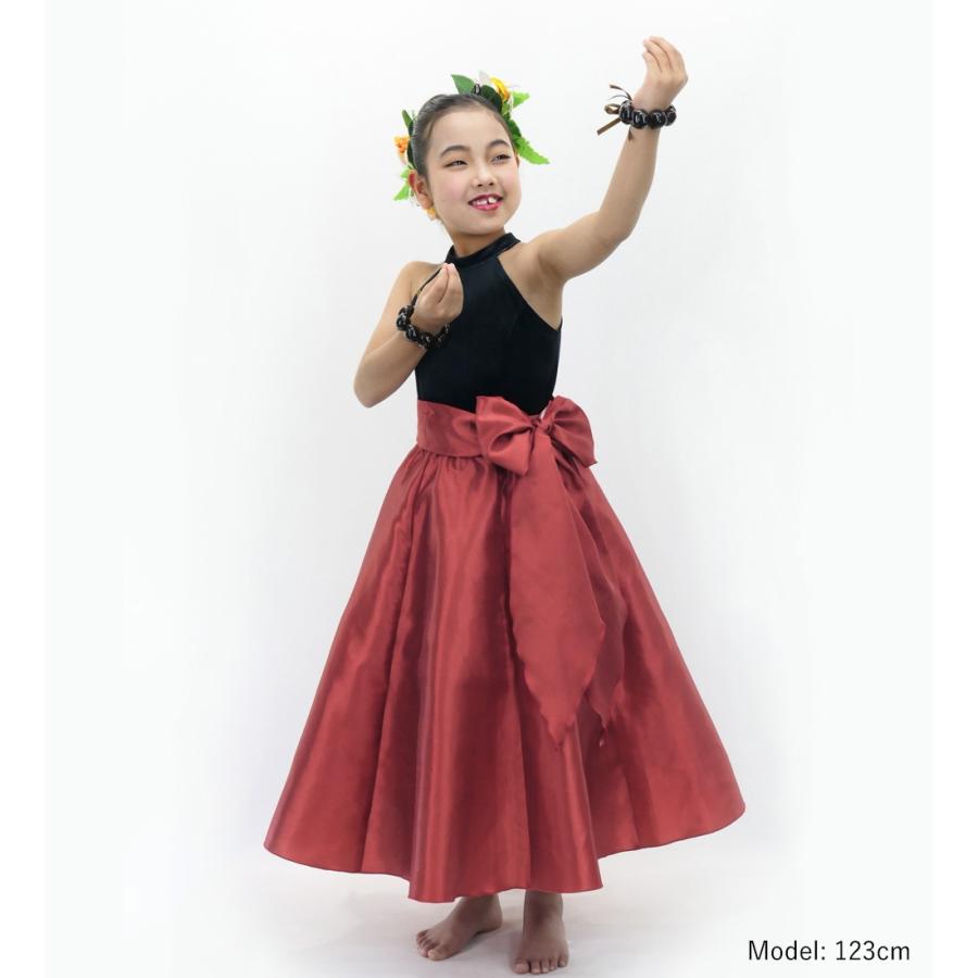 フラダンス ケイキ ロングサーキュラースカート ダークレッド2 120・140サイズ Jp170-6 |  | 02