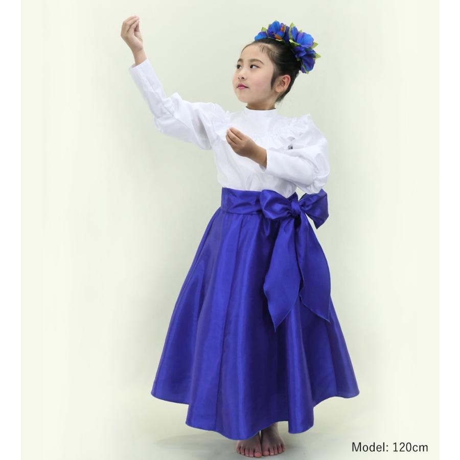 フラダンス ケイキ ロングサーキュラースカート ロイヤルブルー 120・140サイズ Jp170-7 |  | 01