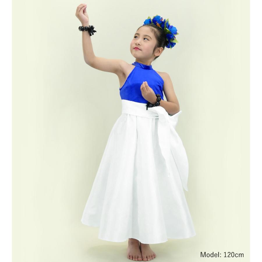 フラダンス ケイキ ロングサーキュラースカート ホワイト 120・140サイズ Jp170-8 |  | 01