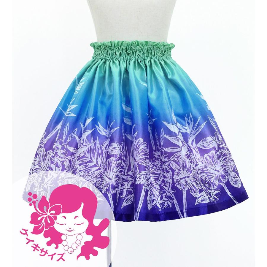 フラダンス ケイキ シャンタン パウスカート ハワイアンフラワー Jp173-7 | 