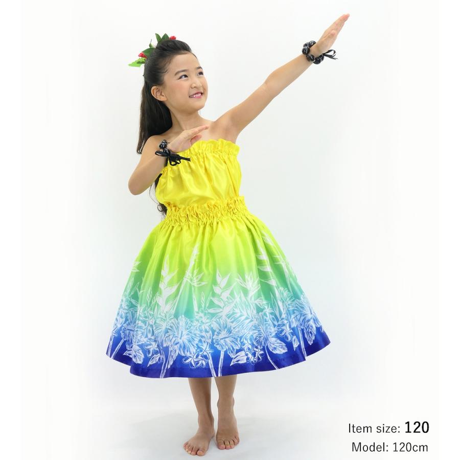 フラダンス ケイキ 選べるトップス セットアップ ハワイアンフラワー 120・140サイズ Jp174-5 |  | 04