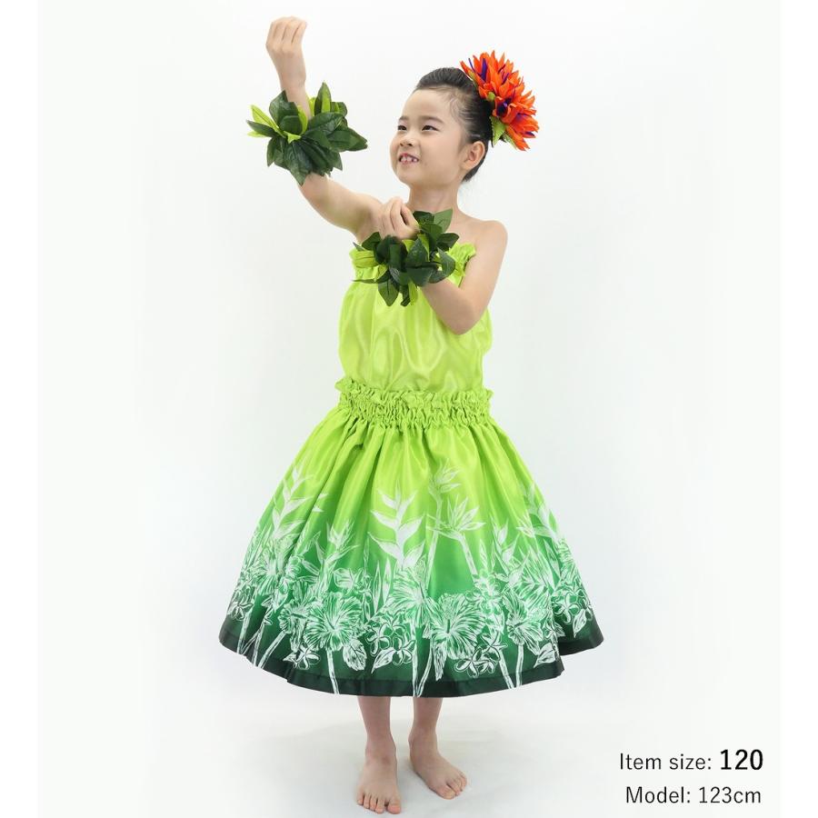 フラダンス ケイキ 選べるトップス セットアップ ハワイアンフラワー 120・140サイズ Jp174-6 |  | 03