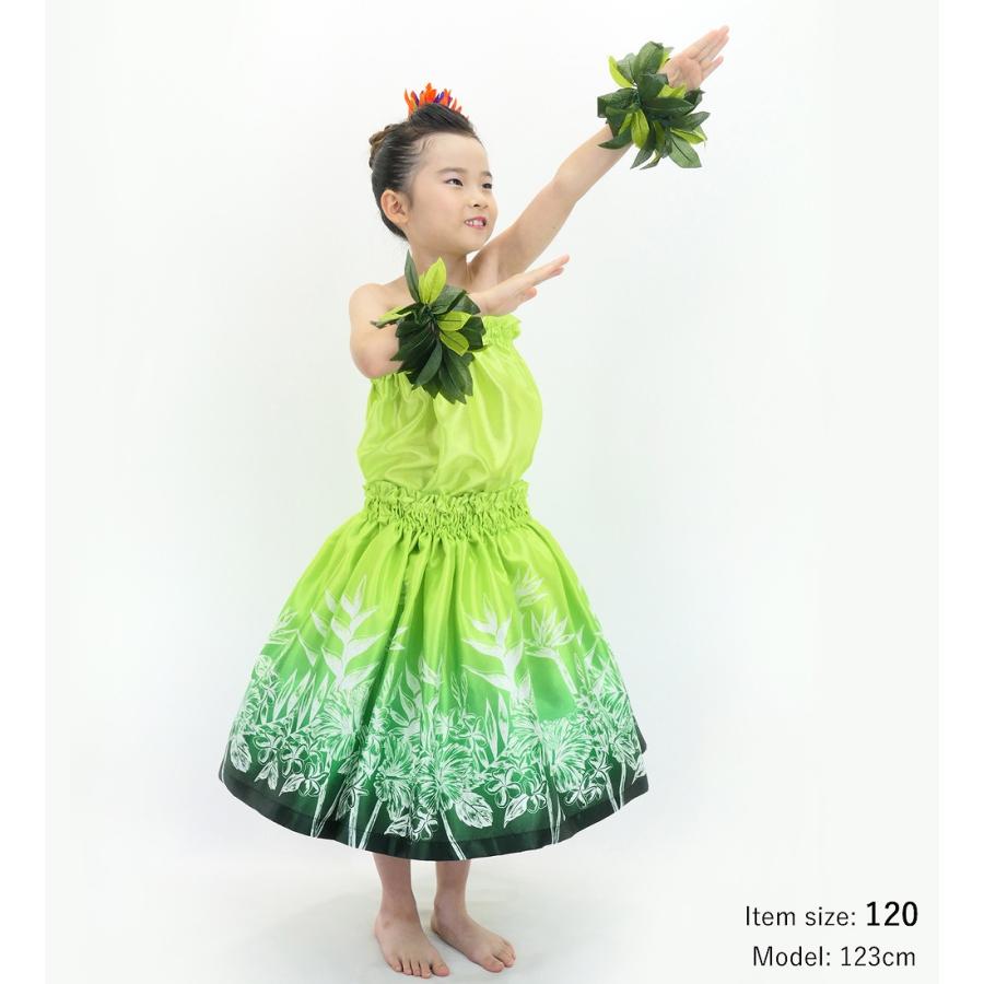 フラダンス ケイキ 選べるトップス セットアップ ハワイアンフラワー 120・140サイズ Jp174-6 |  | 04