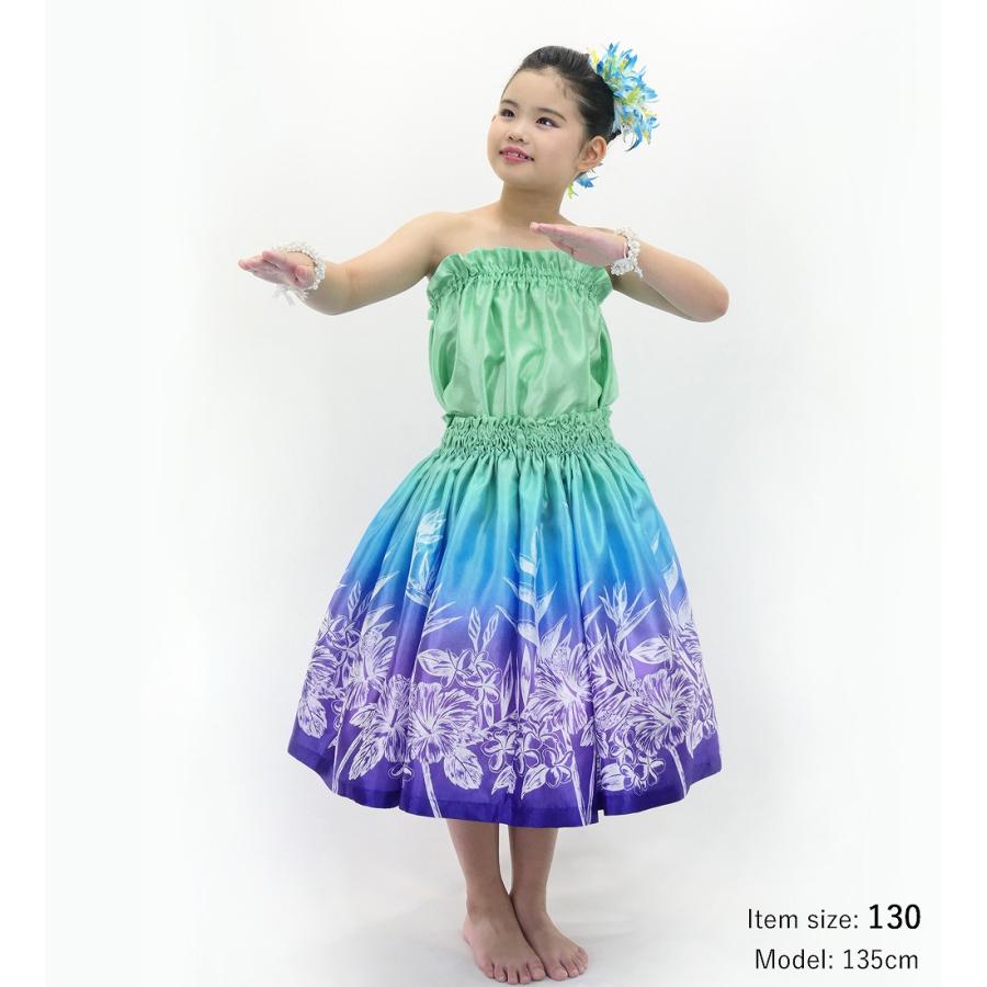 フラダンス ケイキ 選べるトップス セットアップ ハワイアンフラワー 120・140サイズ Jp174-7 |  | 03