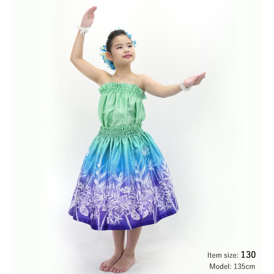 フラダンス ケイキ 選べるトップス セットアップ ハワイアンフラワー 120・140サイズ Jp174-7 |  | 04