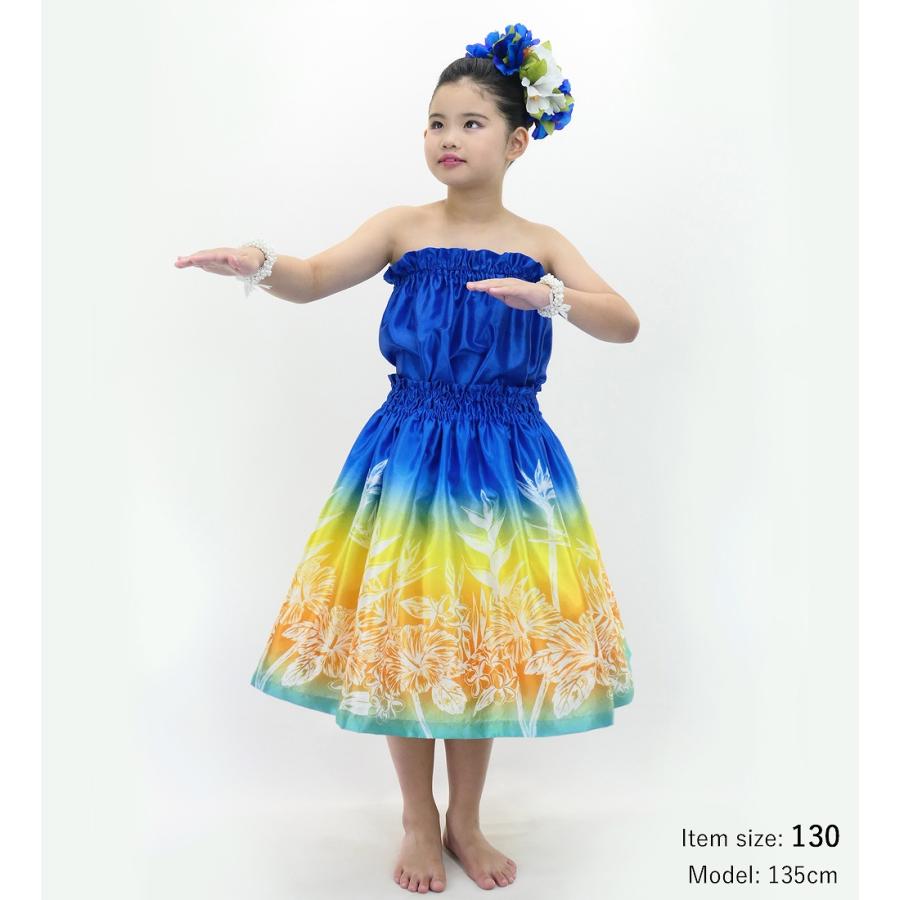 フラダンス ケイキ 選べるトップス セットアップ ハワイアンフラワー 120・140サイズ Jp174-8 |  | 03