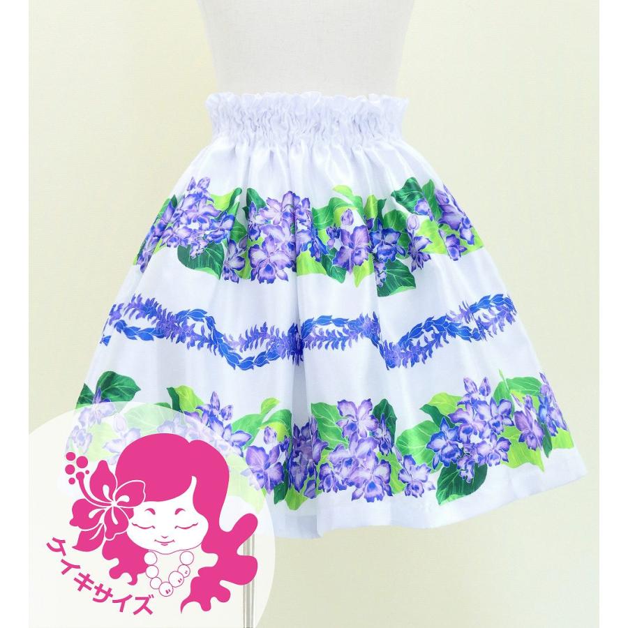 フラダンス ケイキ シャンタン パウスカート カトレア×レイ ホワイト Jp177wh | 