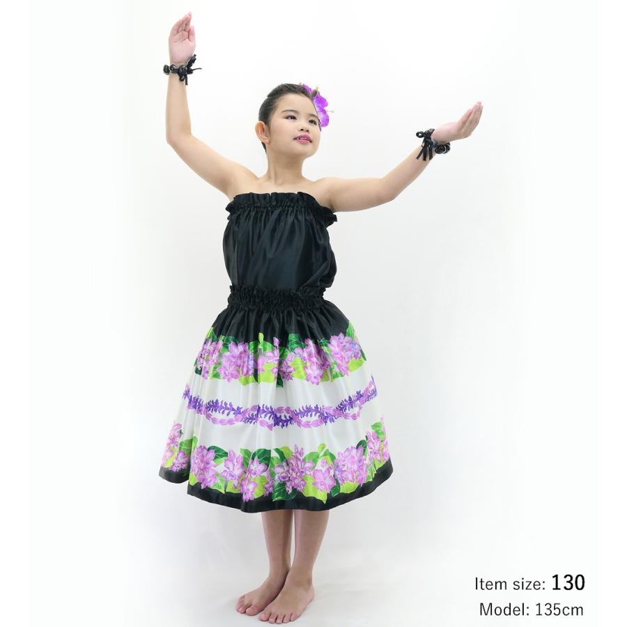 フラダンス ケイキ 選べるトップス セットアップ カトレア×レイ ブラック 120・140サイズ Jp178bk |  | 04