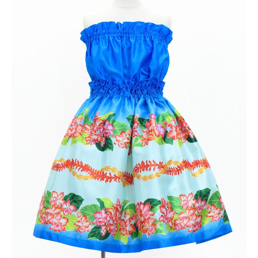 フラダンス ケイキ 選べるトップス セットアップ カトレア×レイ ブルー 120・140サイズ Jp178bl |  | 05