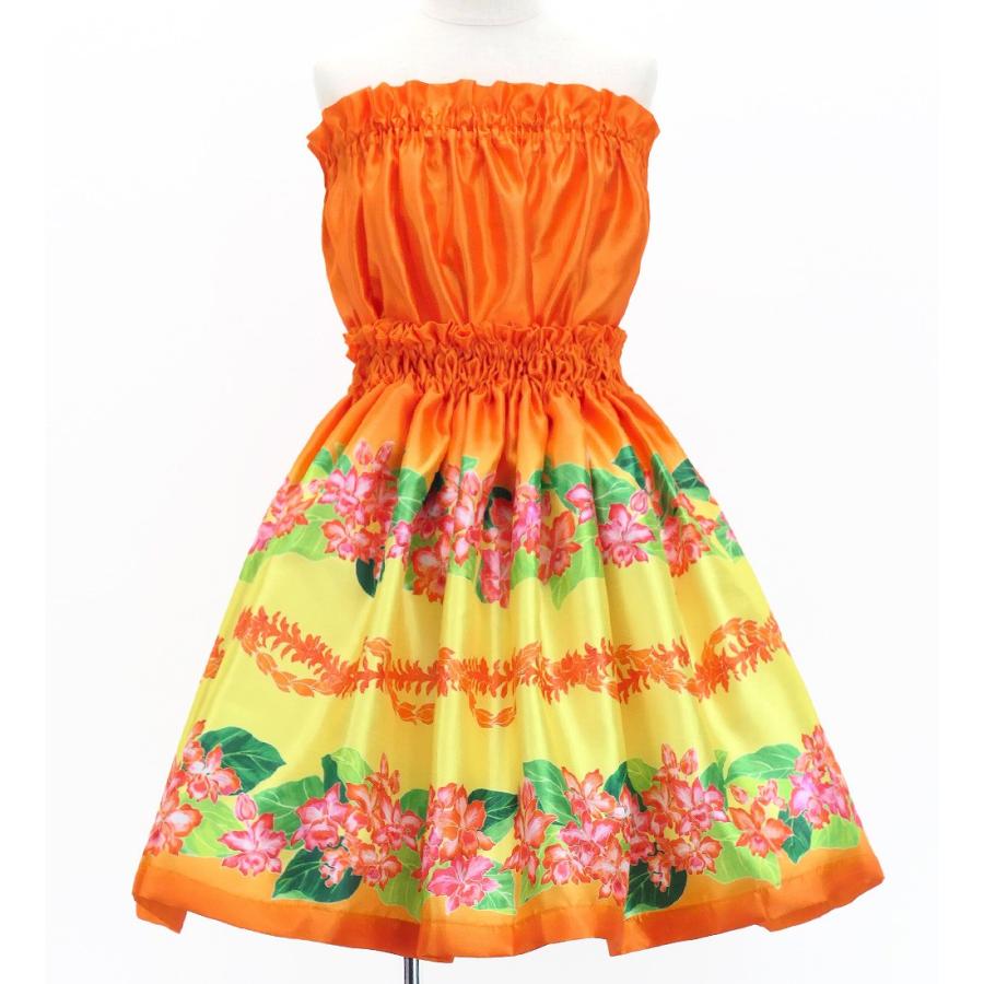 フラダンス ケイキ 選べるトップス セットアップ カトレア×レイ オレンジ 120・140サイズ Jp178or |  | 05