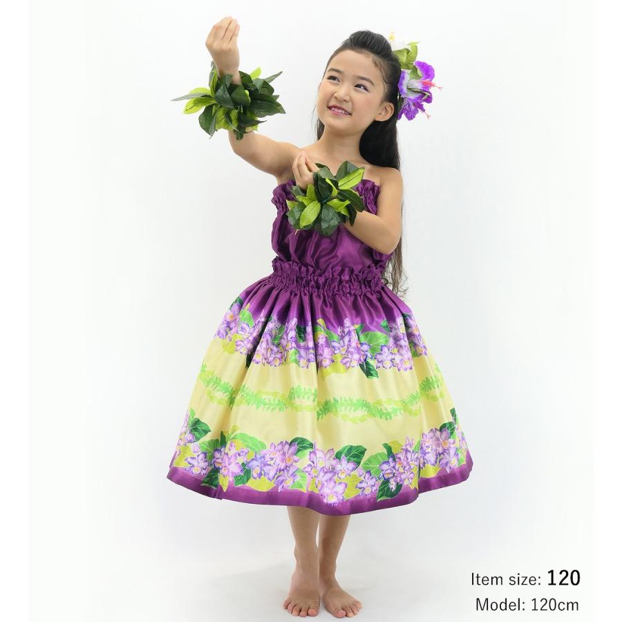 フラダンス ケイキ 選べるトップス セットアップ カトレア×レイ レッドパープル 120・140サイズ Jp178rdpu |  | 03