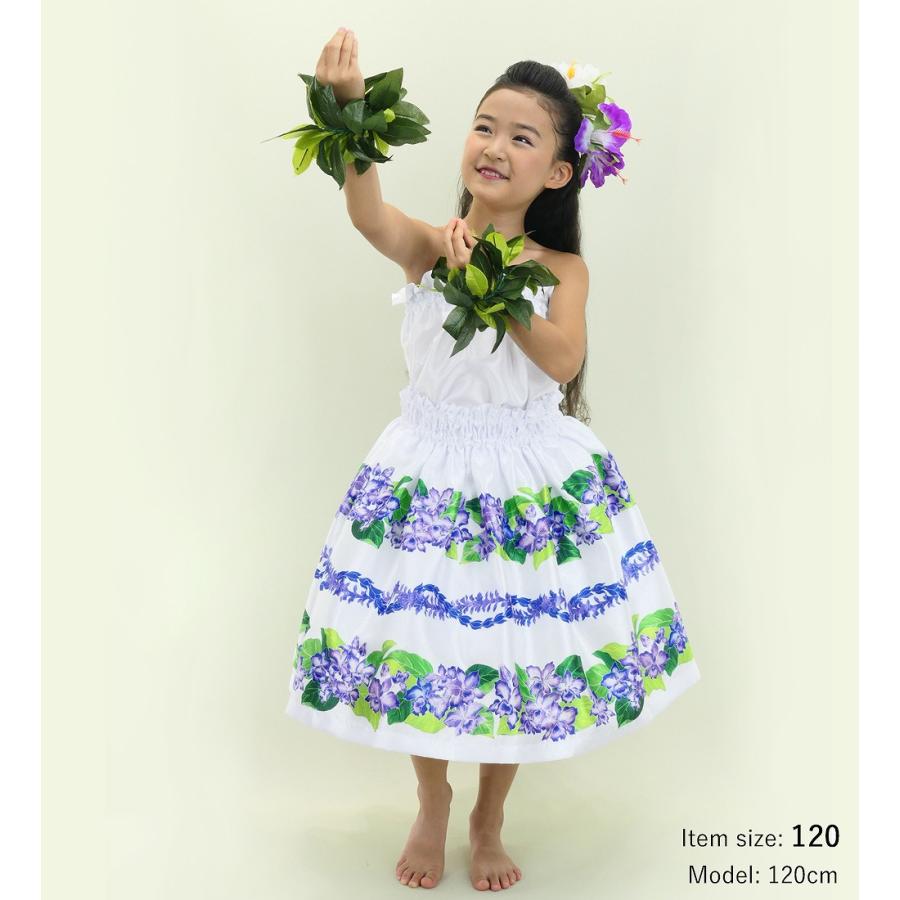 フラダンス ケイキ 選べるトップス セットアップ カトレア×レイ ホワイト 120・140サイズ Jp178wh |  | 03