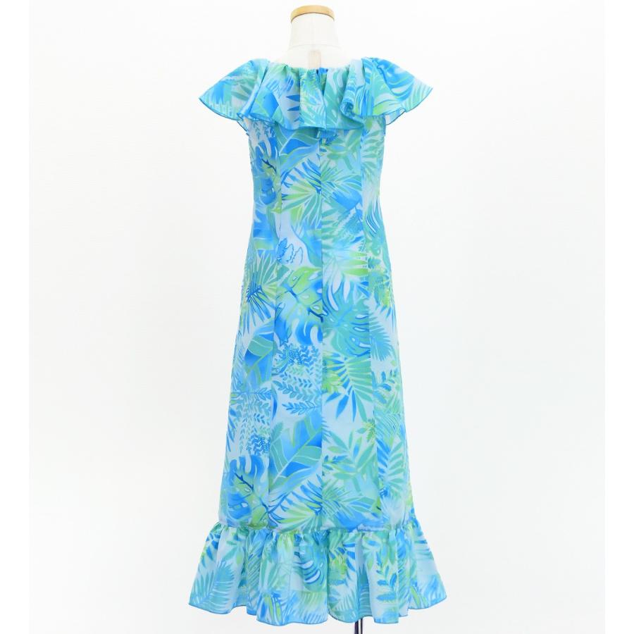 フラドレス ケイキ [120・140] コシボドレス ロング丈 ハワイアンリーフ スカイブルー Jp179sbl |  | 04