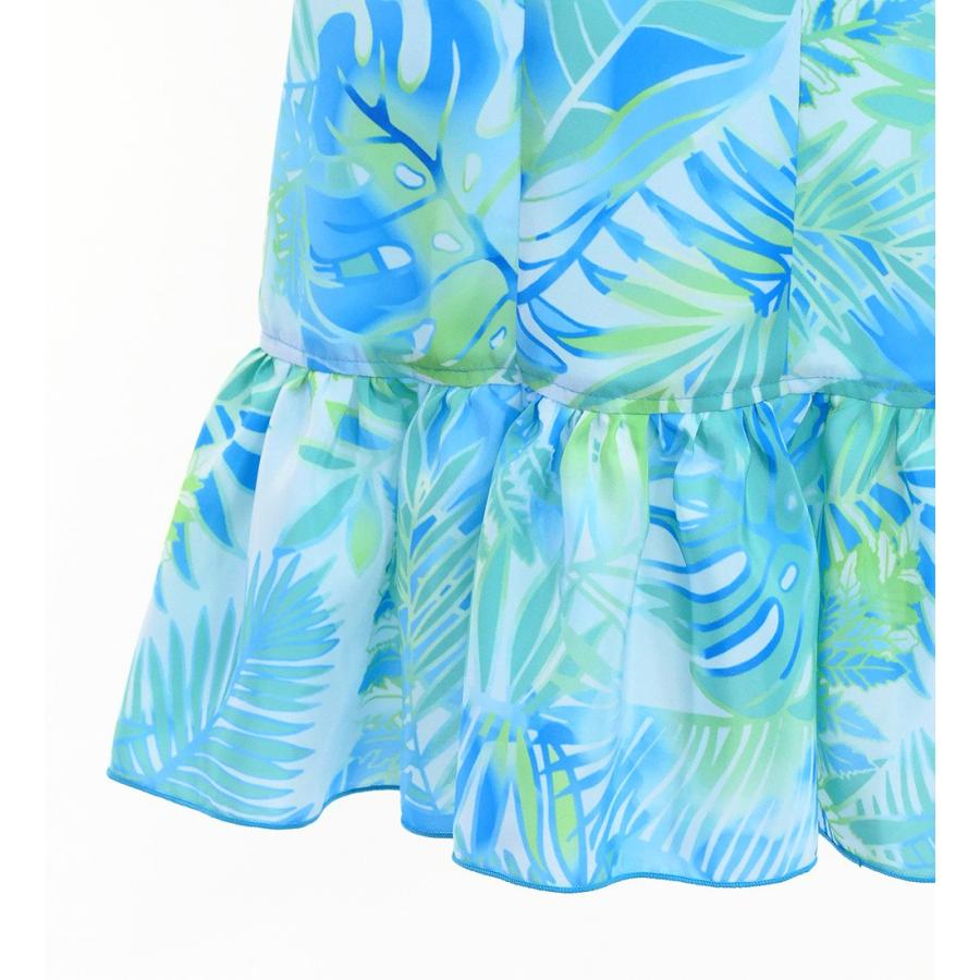 フラドレス ケイキ [120・140] コシボドレス ロング丈 ハワイアンリーフ スカイブルー Jp179sbl |  | 07