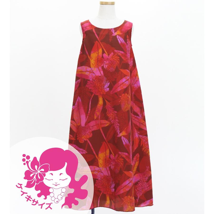 フラドレス ケイキ [120・140] コシボ ノースリーブドレス  ロング丈 ジンジャー レッド Jp180-2 | 