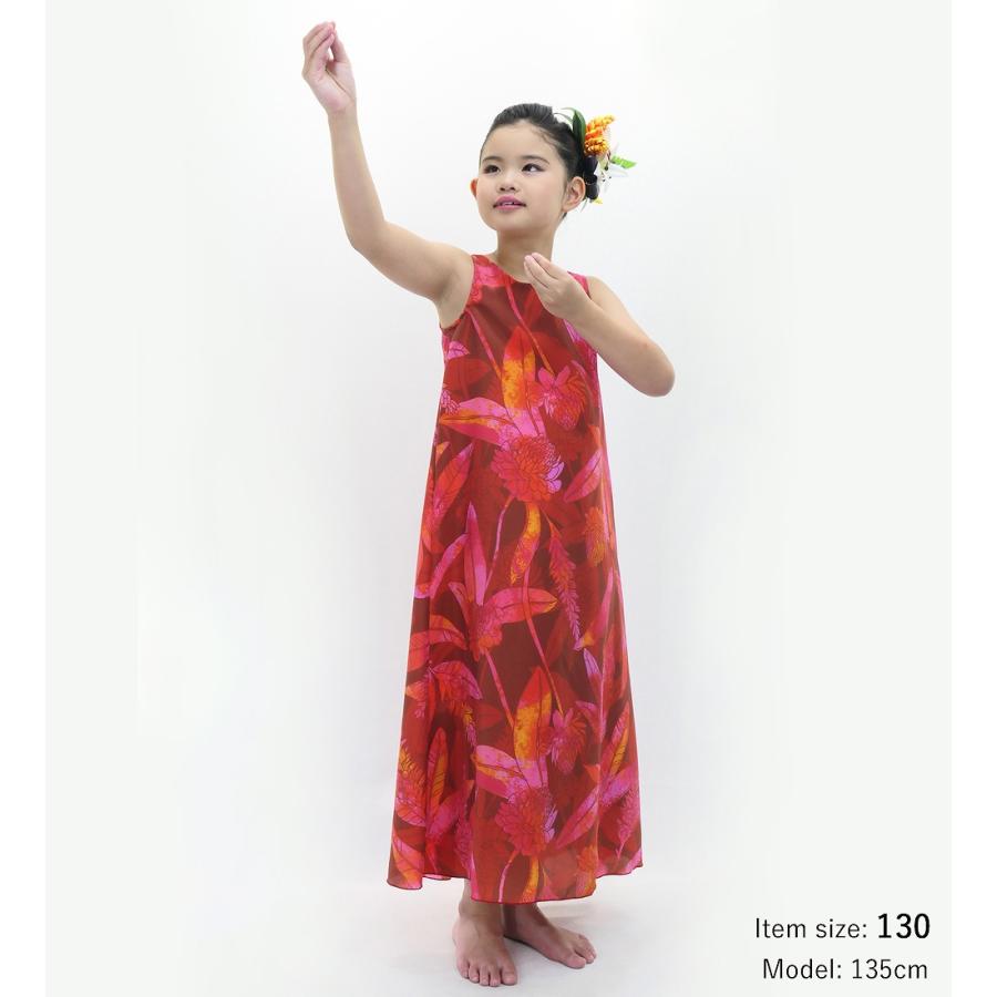 フラドレス ケイキ [120・140] コシボ ノースリーブドレス  ロング丈 ジンジャー レッド Jp180-2 |  | 01