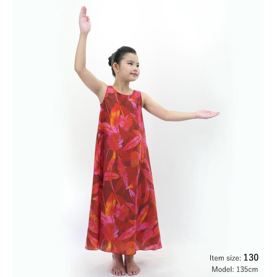 フラドレス ケイキ [120・140] コシボ ノースリーブドレス  ロング丈 ジンジャー レッド Jp180-2 |  | 02