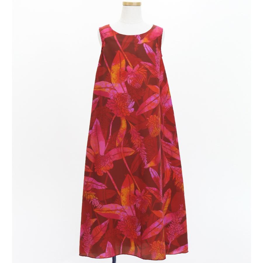 フラドレス ケイキ [120・140] コシボ ノースリーブドレス  ロング丈 ジンジャー レッド Jp180-2 |  | 03