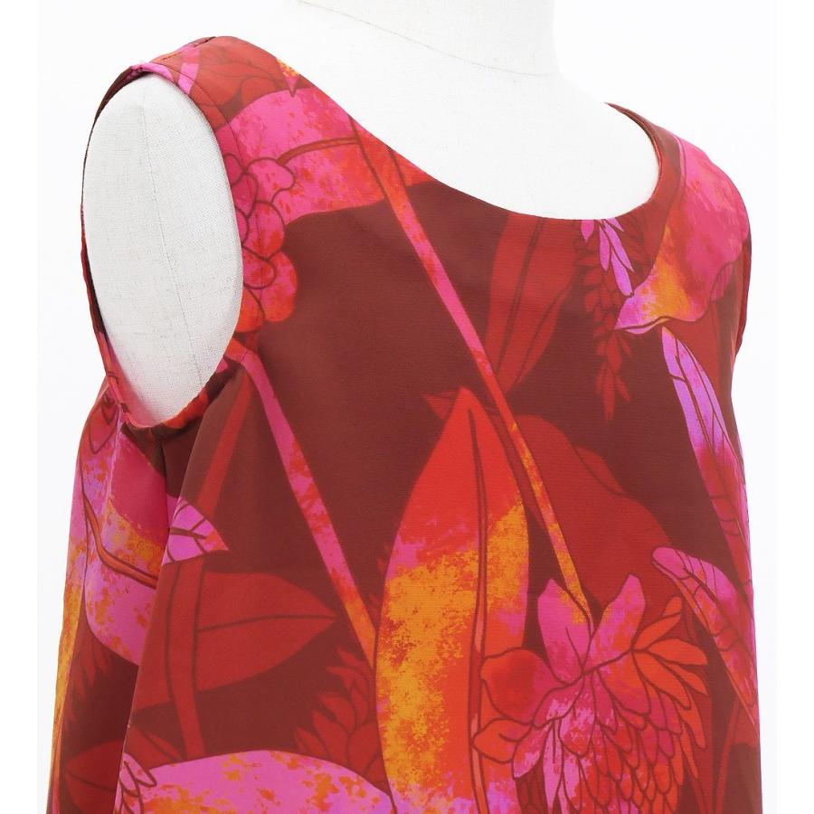 フラドレス ケイキ [120・140] コシボ ノースリーブドレス  ロング丈 ジンジャー レッド Jp180-2 |  | 05