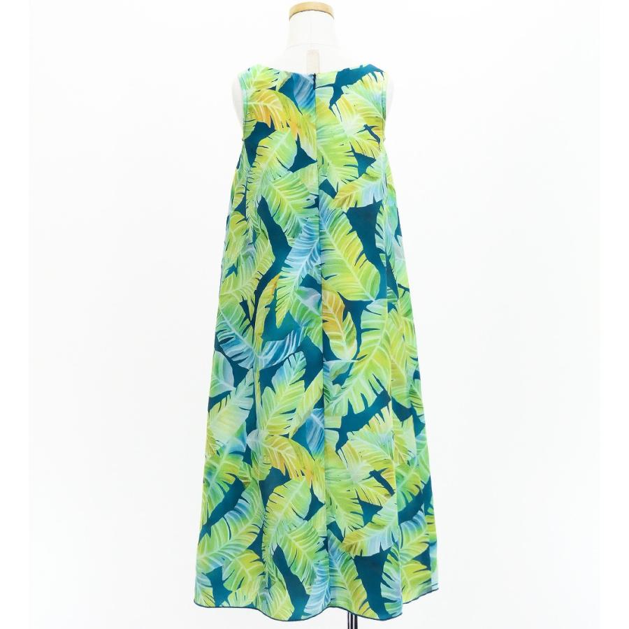 フラドレス ケイキ [120・140] コシボ ノースリーブドレス  ロング丈 バナナリーフ グリーン×ブルー Jp180-3 |  | 04