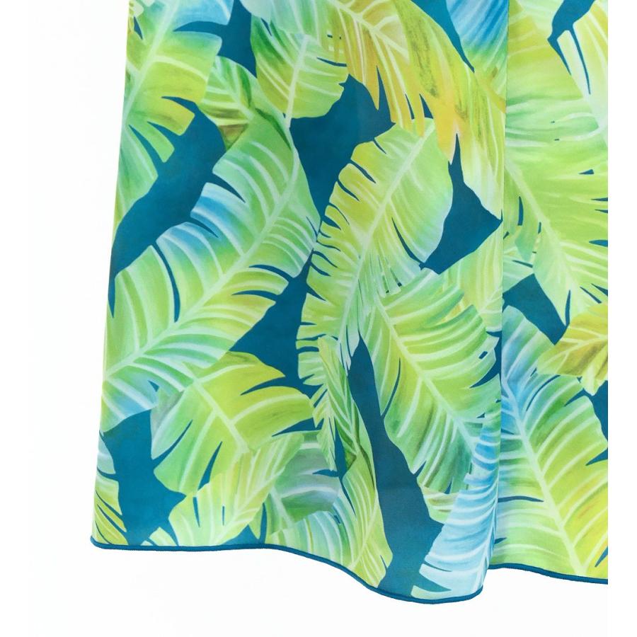 フラドレス ケイキ [120・140] コシボ ノースリーブドレス  ロング丈 バナナリーフ グリーン×ブルー Jp180-3 |  | 07