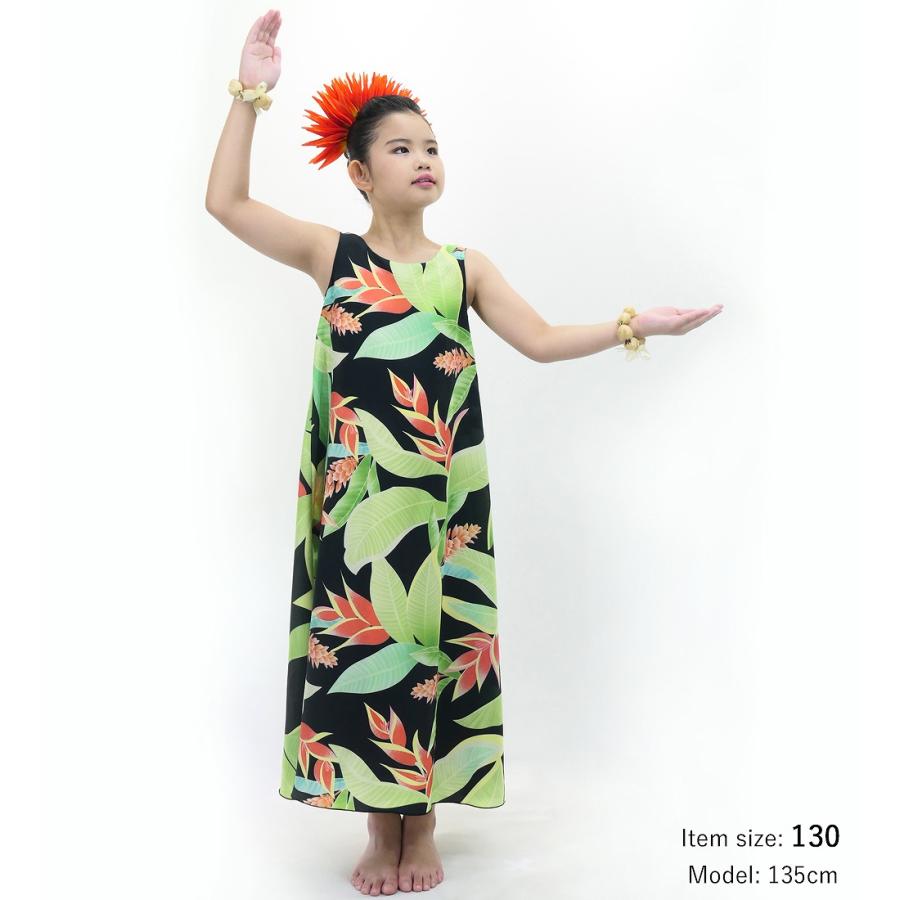 フラドレス ケイキ [120・140] コシボ ノースリーブドレス  ロング丈 ヘリコニア ブラック Jp180-4 |  | 02