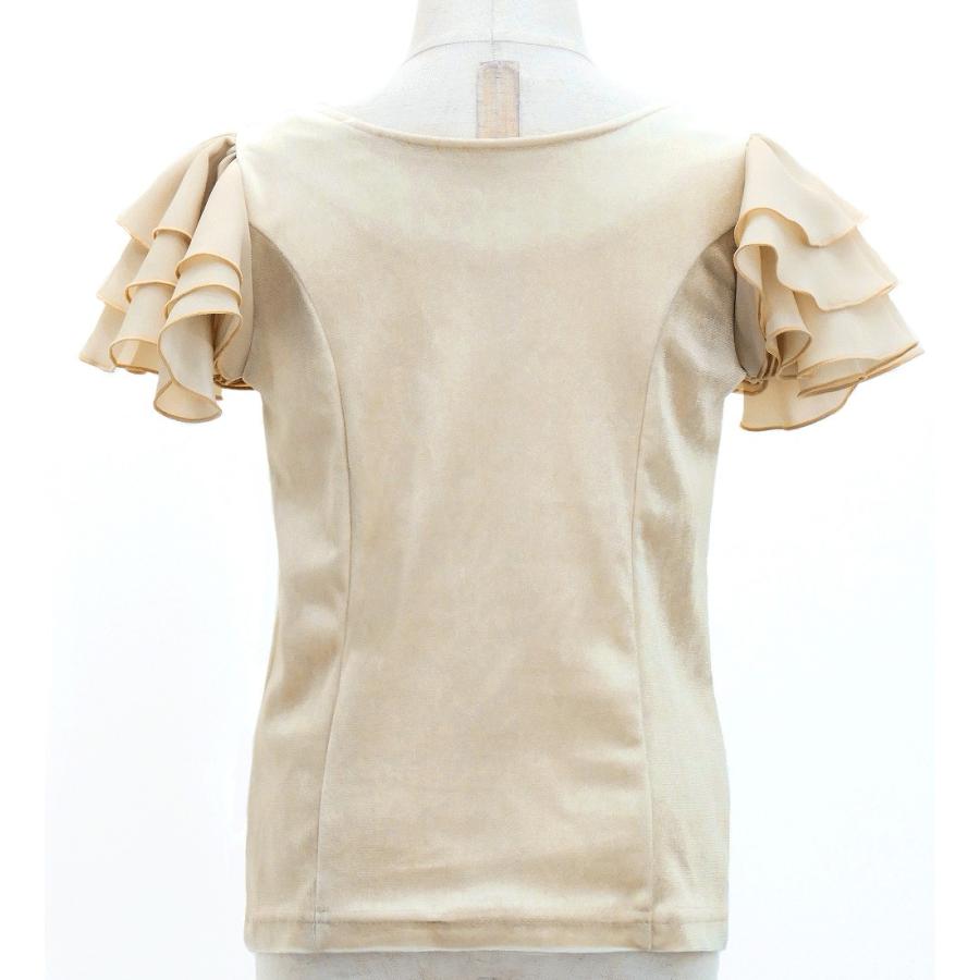 キッズ フラメンコ 選べる襟ぐり 3段フリルスリーブ ブラウス クリーム 120・140サイズ Jp181cr |  | 03